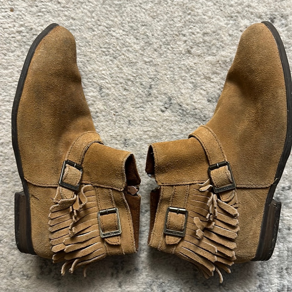 Suede Fringe booties